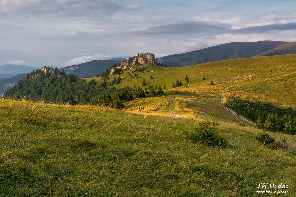 Králova skala ve večerním světle