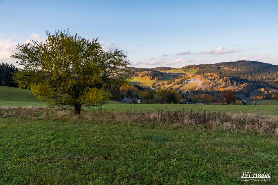 Podzimní večer nad Novým Jimramovem